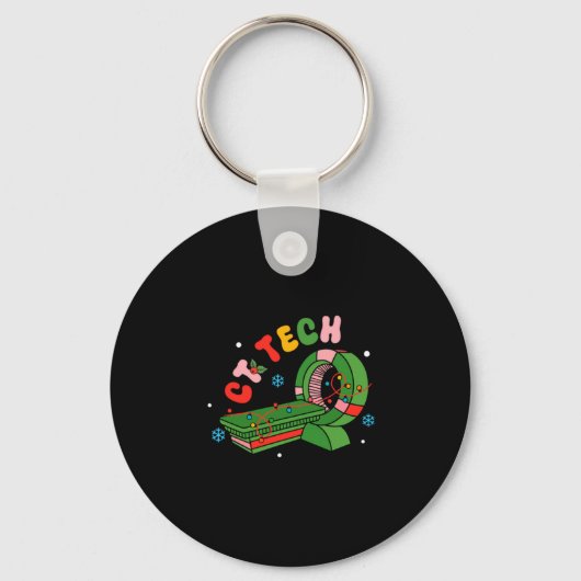 (2 Sided) Santa's Favorite Ct Tech Christmas Techn Sleutelhanger (Voorkant)