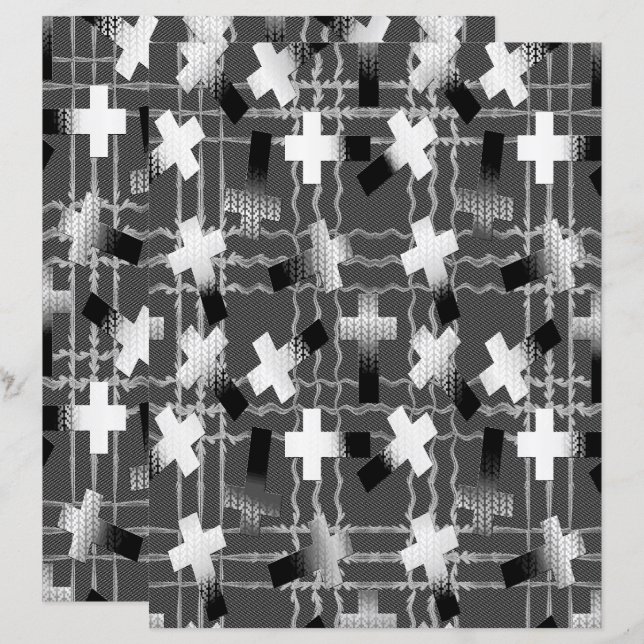 2-Sided Sown in Faith Grayscale Scrapbook Paper (Voorkant / Achterkant)