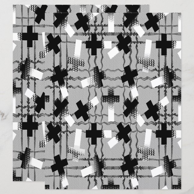 2-Sided Sown in Faith Lt Grayscale Scrapbook Page (Voorkant / Achterkant)