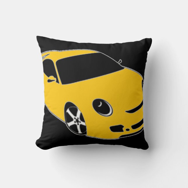 2 Sided Sportscar Pillow Kussen (Voorkant)