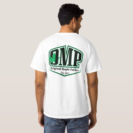2-Sided White OMP T-Shirt (1963) (Achterkant volledig)
