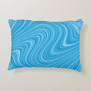 2 Sides 2 Colors Red/Blue White Curvy Line Pattern Decoratief Kussen