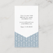 2 sides Blue Waves "Seigaiha" WAGARA V Visitekaartje (Achterkant)