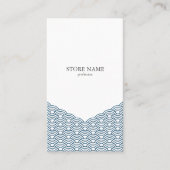 2 sides Blue Waves "Seigaiha" WAGARA V Visitekaartje (Voorkant)