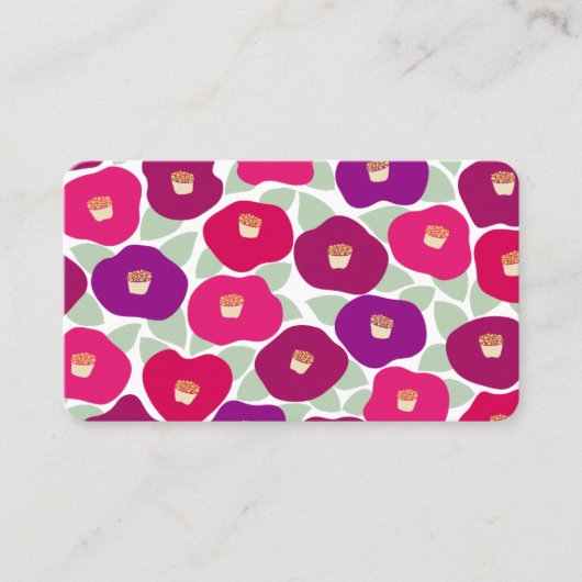 2 sides Camelia Visitekaartje (Voorkant)