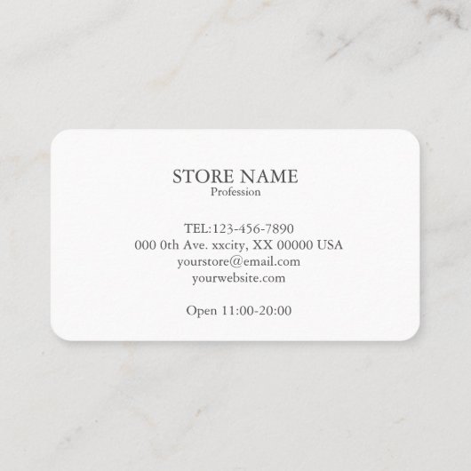 2 sides Cherry Blossom "SAKURA" 名刺 Visitekaartje (Achterkant)