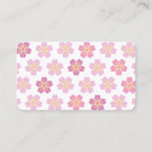 2 sides Cherry Blossom "SAKURA" White 名刺 Visitekaartje (Voorkant)