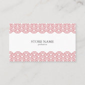 2 sides Red Waves "Seigaiha" WAGARA 名刺 Visitekaartje (Voorkant)