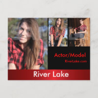 2 Single Headshot Comp-kaarten - Modelhoofdfoto's