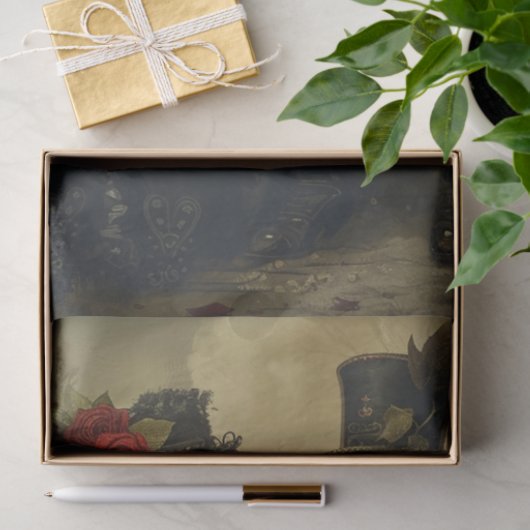 2  Skelet Gekleed Zwart Bruiloft Decoupage Tissuepapier (Geschenk)