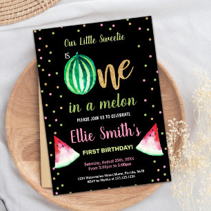 2 Slice Groene Watermeloen Verjaardag Uitnodiginge Kaart