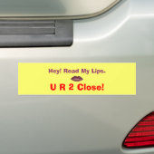 2 Sluiten! Bumpersticker (Op auto)