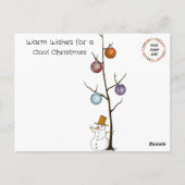 2 Smelten Sneeuwmannen Kerst Briefkaart (Achterkant)