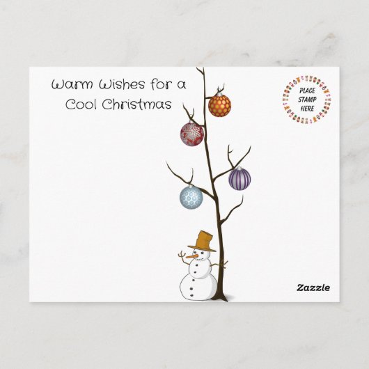 2 Smelten Sneeuwmannen Kerst Briefkaart (Achterkant)