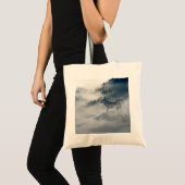 2 sneeuwwolven in de bergen in de winter tote bag (Voorkant (product))