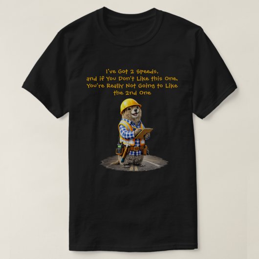 "2 Snelheden" (1) T-Shirt (Design voorkant)