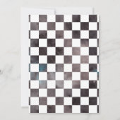 2 Snelle Race Auto 2e Verjaardagsfeestje waterverf Kaart (Achterkant)