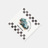 2 snelle verjaardag Race Car Servet (Hoek)