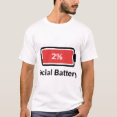 2% Sociale Batterij T-shirt (Voorkant)