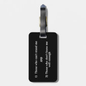 2 Soorten mensen in deze wereld Bagagelabel (Achterkant verticaal)