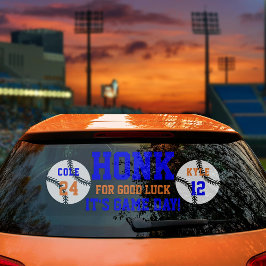 2 Speler Honkbal Game Day Achterruitsticker Raamsticker