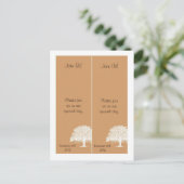 2 Spring Tree Brown/White Save the Date Bladwijzer Aankondigingskaart (Staand voorkant)