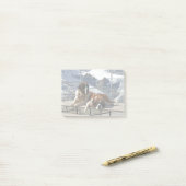 2 St-Bernard poserend - Post-it Notitieblok Post-it® Notes (Op bureau)