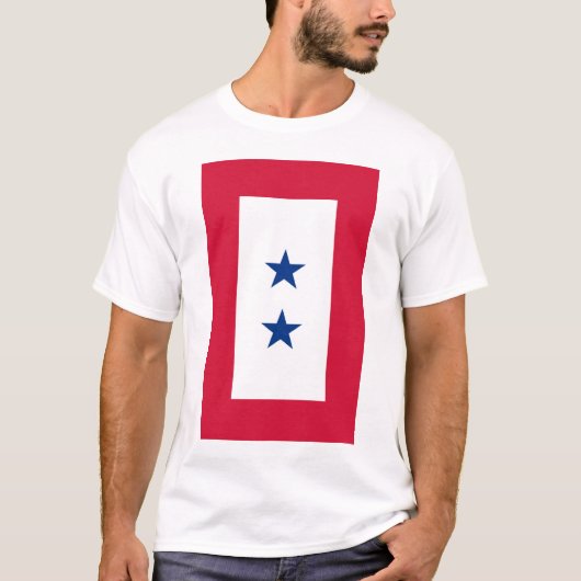 2-Star Blue Star Service Banner T-Shirt (Voorkant)