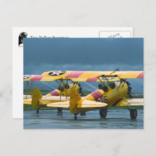 2 Stearman Briefkaart (Voorkant / Achterkant)