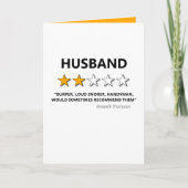 2-sterren review | Grappige Valentijn voor man Feestdagen Kaart (Voorkant)