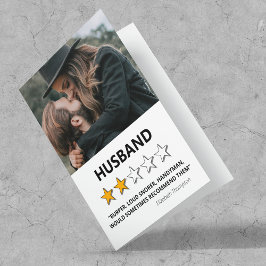 2 sterren Review | Valentijnse Funny Husband Feestdagen Kaart