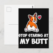 2 Stop met aan mijn kont te beginnen Briefkaart (Voorkant / Achterkant)