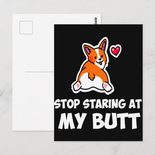 2 Stop met aan mijn kont te beginnen Briefkaart (Voorkant / Achterkant)