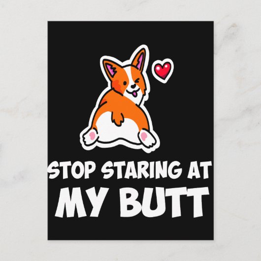 2 Stop met aan mijn kont te beginnen Briefkaart (Voorkant)