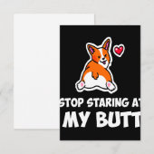 2 Stop met het aanstaren van mijn kont Save The Date (Voorkant / Achterkant)