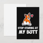 2 Stop met het aanstaren van mijn kont Save The Date (Voorkant / Achterkant)