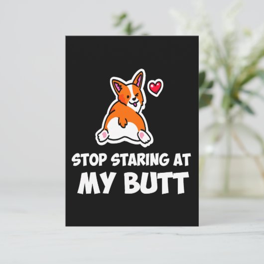 2 Stop Starting At My Butt Save The Date (Staand voorkant)