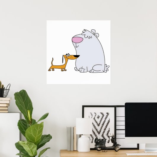 2 Stupid Dogs Poster (Thuiskantoor)