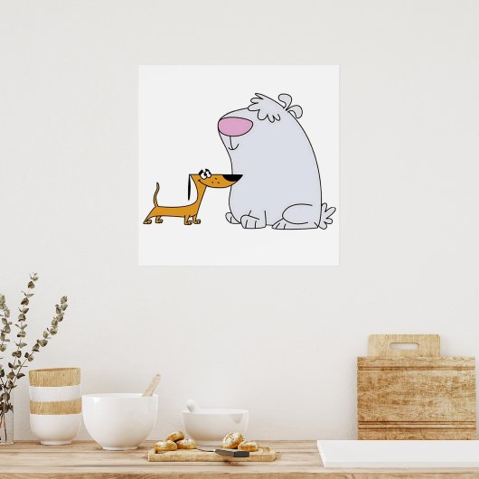 2 Stupid Dogs Poster (Keuken)