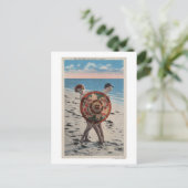 2 Sunbathing Women & Asian Umbrella, Florida Briefkaart (Staand voorkant)