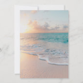 *~* 2 - Sunrise Pastel Beach Sunset Wedding Kaart (Achterkant)