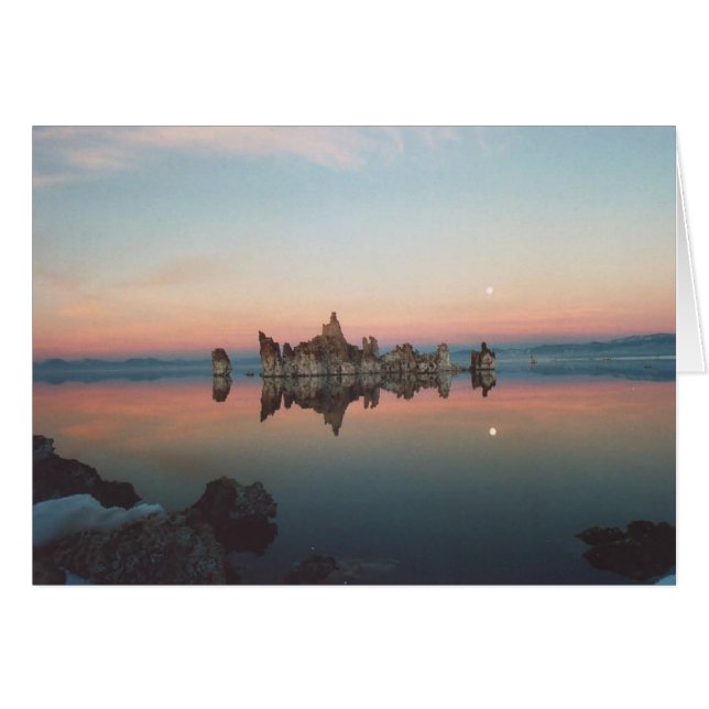 2. Sunset/Moonrise bij Mono Lake (Voorkant Horizontaal)