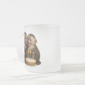 2 sweet Capuchin monkeys lovingly embrace each oth Matglas Koffiemok (Voorkant links)