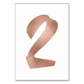 2 Tabel Aantal White Metallic Roze Roze Gold Kaart (Achterkant)