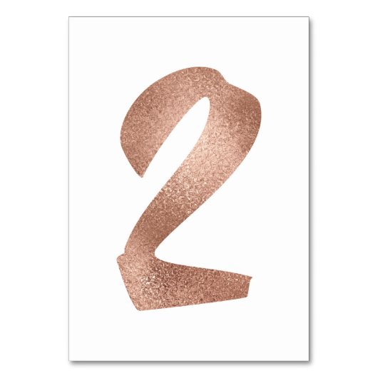 2 Tabel Aantal White Metallic Roze Roze Gold Kaart (Achterkant)