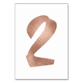 2 Tabel Aantal White Metallic Roze Roze Gold Kaart (Voorkant)
