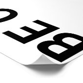 2 tafel Eenvoudige Witte Trouw zitplaatsindeling Poster (Hoek)