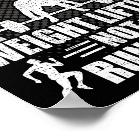 2 Things I Like Weightlifting Not Running Bodybuil Poster (Hoek)