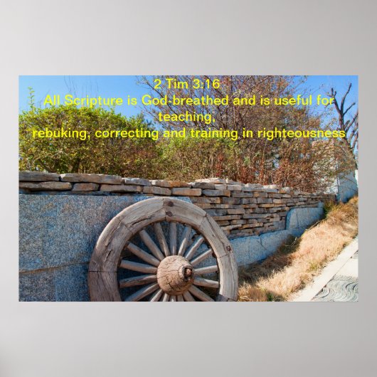 2 Tim 3:16: Al Manuscript is God-ademd Poster (Voorkant)