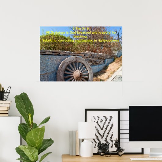 2 Tim 3:16: Al Manuscript is God-ademd Poster (Thuiskantoor)